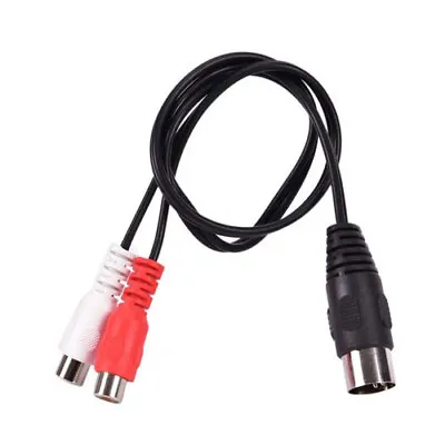 MIDI DIN 5-Pin 5 PIN Male To 2 RCA Phono Female Socket Jack MF Audio Cable Cord • $3.29