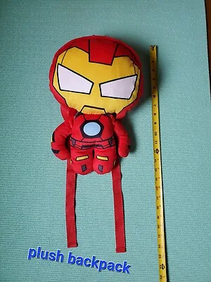 Kids Marvel Mini Heroes Iron Man Plush 3D Novelty Fun Cute Backpack • $10