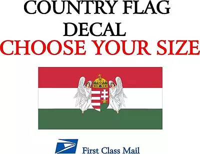 HUNGARIAN COUNTRY FLAG  (1867-1918) STICKER DECAL 5YR Country Flag Of Hungary  • $23.85