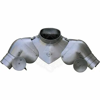 Medieval Shoulder Armor LARP Pair Of Shoulders Fantasy Steel Knight Pauldron • $169