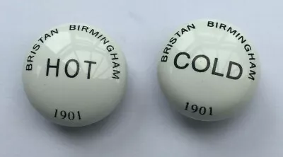  Tap  Indices Tops Caps  Hot Cold Pair 22.5 Mm Bristan 1901                 L19 • £18.99