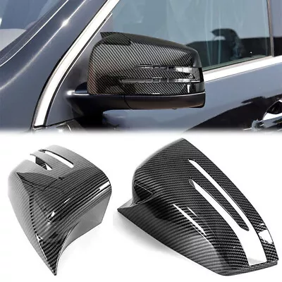 Carbon Fiber For Mercedes Benz Benz W204 W176 W212 CLA250 Horn Mirror Cover Caps • $31.49