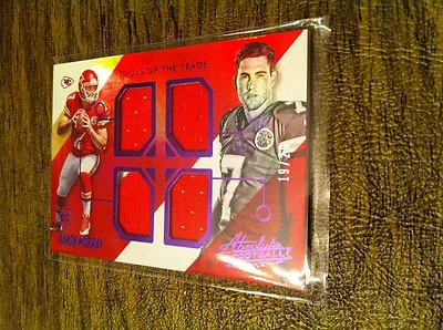 2014 Absolute Tools Of The Trade Purple Aaron Murray Quad Jersey Patch Rc /20!!! • $8.49