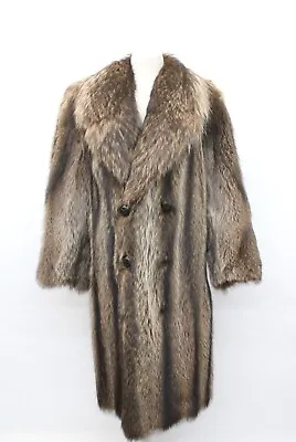 Excellent Natural Raccoon Racoon Fur Coat Jacket Men Man Size 40 Medium • $495