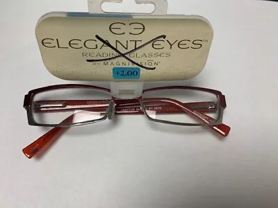 MAGNIVISION Elegant Eyes  SHILOH BT  Reading Glasses Red • $13.99