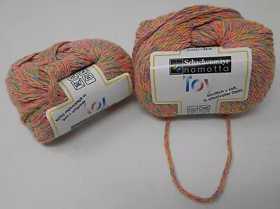 2 Skeins Schachenmayr Nomotta - Toy #26 Lollipop Moul Cotton Blend Yarn • $7.25