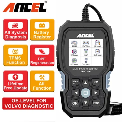 ANCEL VOD700 For VOLVO All System OBD2 Scanner Car Diagnostic Scan Tool TPMS SAS • $99