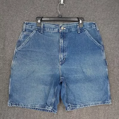 Vintage Carhartt B28 DST Carpenter Shorts Mens 38 Blue Denim Jean #1 • $27.88