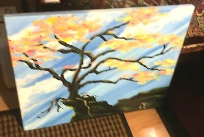 Abstract Landscape Tree Painting  By J Brown  • $25