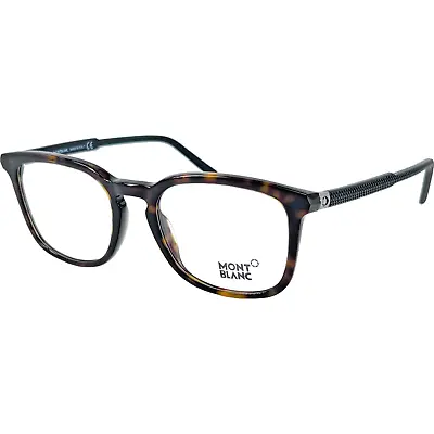 Mont Blanc MB609 Men's Plastic Eyeglass Frame 056 Havana 52-19 Italy • $136.47