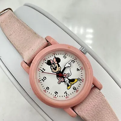 Disney Time Works Minnie Mouse Watch Pink - NEW BATTERY • $14.99