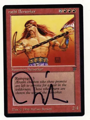 MTG Aerathi Berserker Legends Signed Melissa Benson Magic The Gathering NM • $10.99