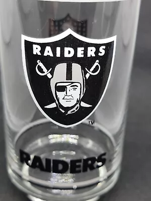 Vtg Vintage Raiders NFL Drinking Glass Tumbler Cup - Mobil Promo • $18