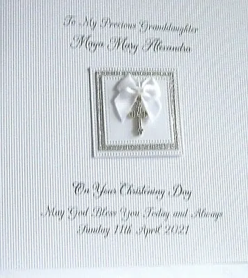 £2.45 • Buy Personalised 3D Boy/Girl Communion Confirmation Baptism Christening Card & Charm