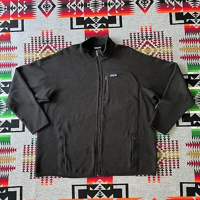 Patagonia Full Zip Better Sweater Sweatshirt Fleece Men’s Size 3XL Black A2 • $59.95