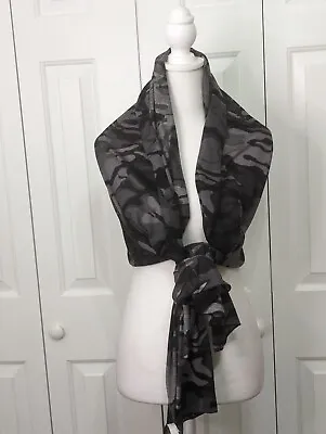 Jenni Scarf Wide Long Scarf Multi Style Camouflage  75 X 35 Soft Polyester  • $23