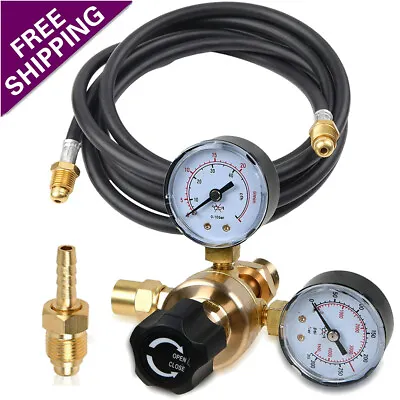 Argon CO2 For Lincoln Mig Tig Flow Meter Welding Regulator Welder Gauge Gas Hose • $28.88