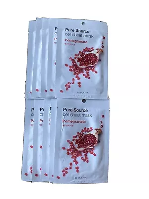 Missha Pure Source Cell Sheet POMEGRANATE Fave Mask Pack Of 10 Sheets • $12.50