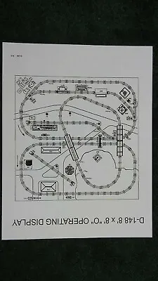LIONEL D-148 DEALER DISPLAY 8' X 8'  O  OPERATING LAYOUT INSTRUCTION PHOTOCOPY • $5