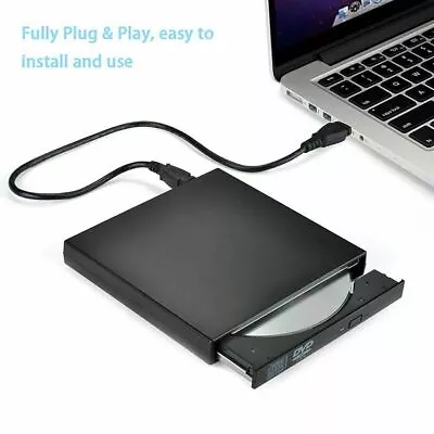 External CD DVD ROM Writer Burner Player Driver USB PC Laptop Mac Windows 7/8/10 • $25.75