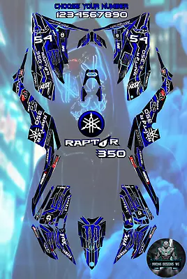 $160 • Buy Yamaha Raptor 350 2004-2014 Full Graphics Kit Sticker Decals