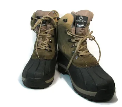 Magellan Outdoors Men's Winter Snow Boots Thinsulate Pac Suede Leather Size 13 • $43.99