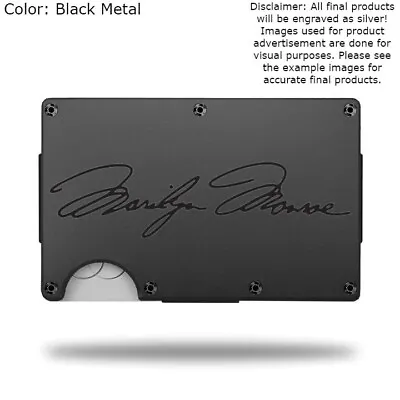 Custom MARILYN MONROE Laser Engraved Signature Wallet - Pick A Wallet Color • $22