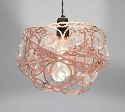 Modern Chandelier Acrylic Crystal Light Shades Droplet Ceiling Pendant Lampshade • £17.90