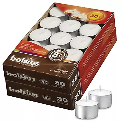 60 Count White Tealight Candles Unscented Lights With 8 Hour Burning Time Premiu • $41.30