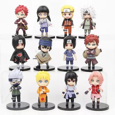 12Pcs Naruto Anime Action Figure Naruto Sasuke Itachi Madara Gaara Figure Toy • £14.99