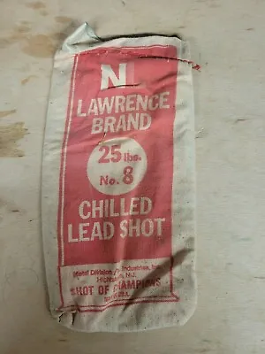 Vintage Lawrence Brand Chilled Lead Shot Bag No 8 Empty  • $9.99