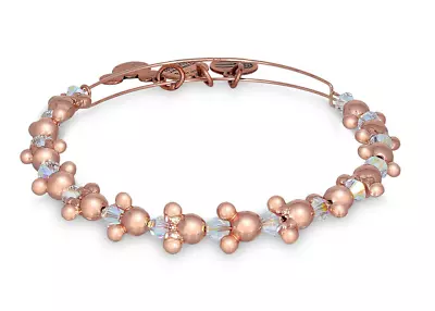 MICKEY MOUSE MINNIE Disney Park Alex Ani Bracelet ✿ Icon Bead Crystal ROSE GOLD • $59.95