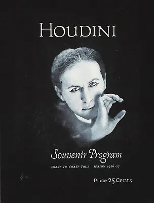 *Postcard-AD-Souvenir Program/ HOUDINI (Famous Magician)-Pic On Postcard  • $4.12