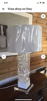 Vintage  Mid Century Modern Lucite / Acrylic Table Lamp • $200