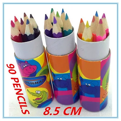 £12.86 • Buy 90 X Mini Colouring Pencils In Polka Dot Design Tube Case Bag Filler Craft A