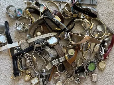 * HUGE Lot 68 Mens Womens Watches Vintage Parts Repair Craft Designer Swiss * • $31