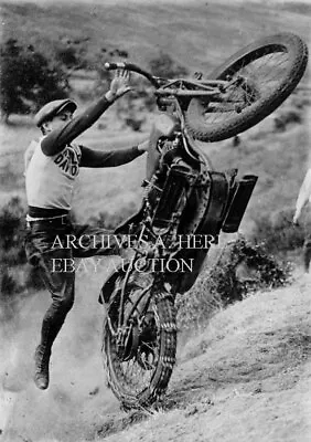 Harley-Davidson Knucklehead Hillclimb Racer Tom Cox Motorcycle Photo • $9.75