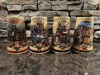 Full Set Of 4 Miller Beer Steins Birth Of A Nation 1991-1994 Series • $49.99