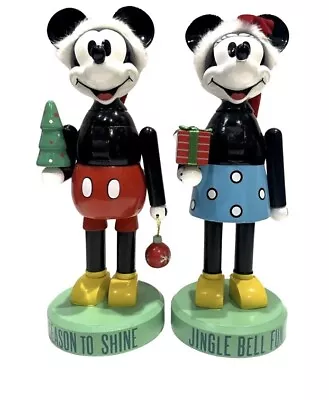 Disney 100 Mickey Mouse & Minnie Mouse 2023 Christmas Nut Cracker W Tree NWT 11  • $82