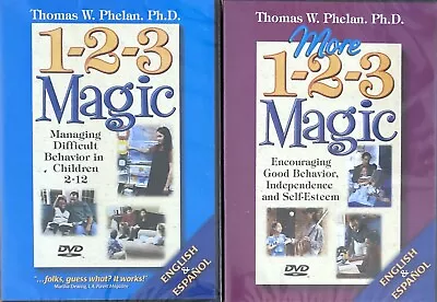 1 2 3 Magic And 1 2 3 More Magic By Thomas W Phelan English & Spanish DVD NEW • $23.78