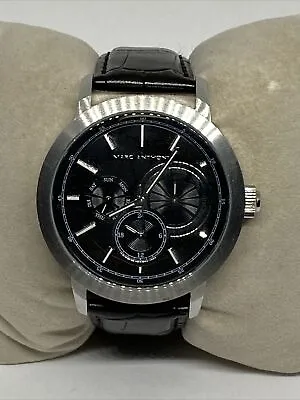 Marc Anthony FMDMA520 Men's Black Leather Analog Dial Quartz Genuine Watch EY337 • $39.99