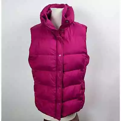 J. CREW Women's Large Fuschia Pink Purple Down Puffer Vest  • $25