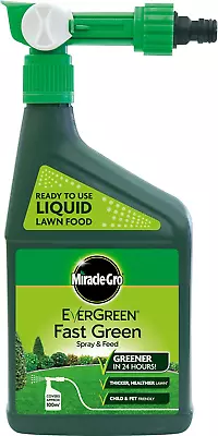 Miracle-Gro Evergreen Fast Green Spray & Feed Liquid Lawn Food 1 Litre • £17.30