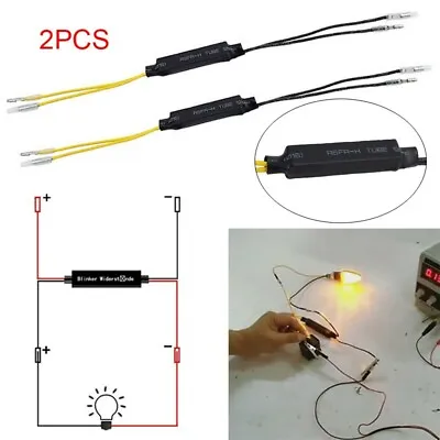 Motorcycle Turn Signal Indicator LED Load Resistor Flash Blinker Fix Error& Kit • $9.88