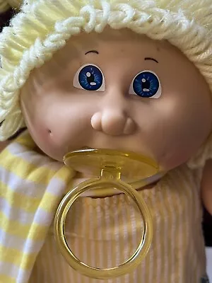 Pacifier Cabbage Patch Kids Doll Blonde Hair Blue Eyes • $36