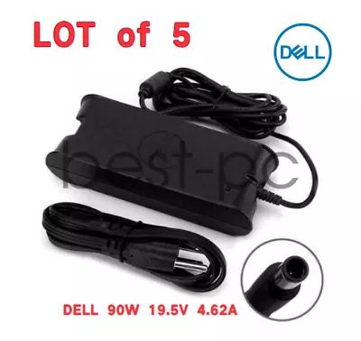 Lot 5 Dell 90W AC Charger Power Adapter 19.5V 4.62A AC Adapter JCF3V 6C3W2 90YP3 • $34.99