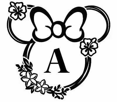 Minnie Mouse Silhouette Sticker Decal Custom Name Bedroom Disney Wall Decor • $12.99