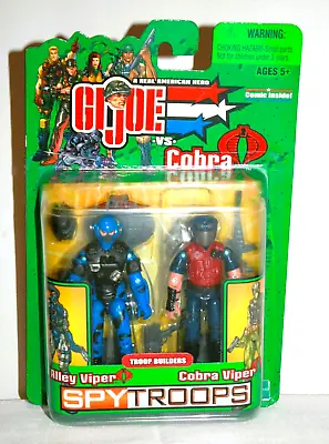 ** 2003 Gi Joe Vs Cobra Spy Troops Alley Viper & Cobra Viper Moc  ** • $49.99