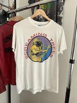 Vintage 1990 Screaming Trees T Shirt Rare Fall Tour Buzzsaw Grunge Sub Pop • $450