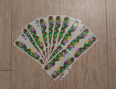 Antique Old Vintage 1995 Mrs. Grossman's FLOWER GARDEN BUSHES Stickers Sheets • $4.50